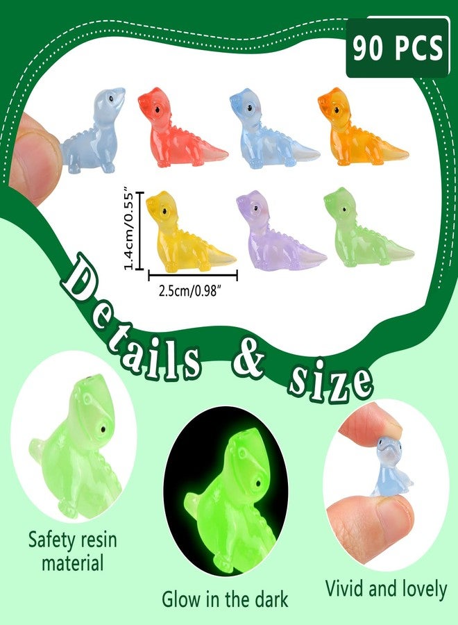 BENOSPACE Luminous Lizards Statues, 90Pcs Mini Resin Glow in The Dark Lizard Luminous Animal Ornament for Dollhouse Fairy Garden Decoration Tiny Lizard Figurine DIY Craft Micro Landscape Aquarium - Image 2